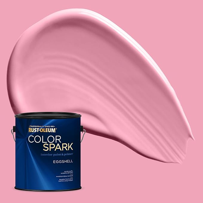 Rust-Oleum Color Spark Interior Paint and Primer in One, Eggshell, Frosé, 1 Gallon