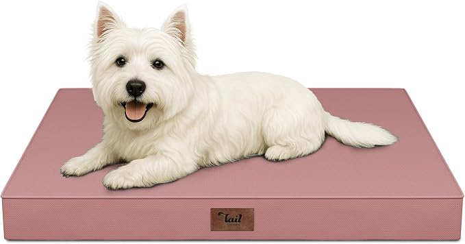 Waterproof Orthopedic Dog Crate Bed for Small Dogs & Cats | Egg Crate Foam, Fits 24x18 Crates, TPU Waterproof Layer, Machine Washable 1680D Oxford Cover, Small Pets Up to 20 lbs