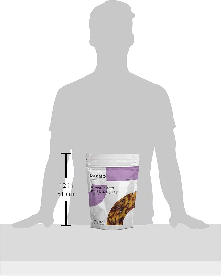 Amazon Brand - Solimo Sweet Potato & Duck Jerky Dog Treats, 2 pounds
