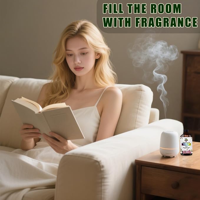 Lily Essential Oil – Calming Lily Oil for Diffuser, Yoga, Bedroom, Humidifier, DIY Candles, Soap, Gift – 4 fl oz (120 ml) – GV77ZF