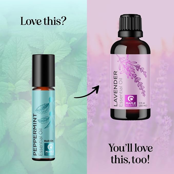 Peppermint Oil Roll on - Pure Peppermint Rollerball Essential Oil Aromatherapy Stick for Headaches - Natural Travel Essential and Pregnancy Must Have for Headaches Energy & Focus Support (1 Pack)
