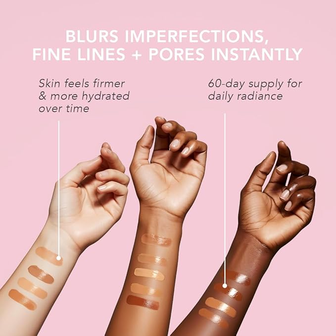 Doll 10 Peptide Bounce Balm Foundation™ – Hydrating, Age-Defying Foundation for Older Women, All Skin Types – Vegan, Clean, Natural, Medium Buildable Coverage, Blurs Fine Lines - [Light]