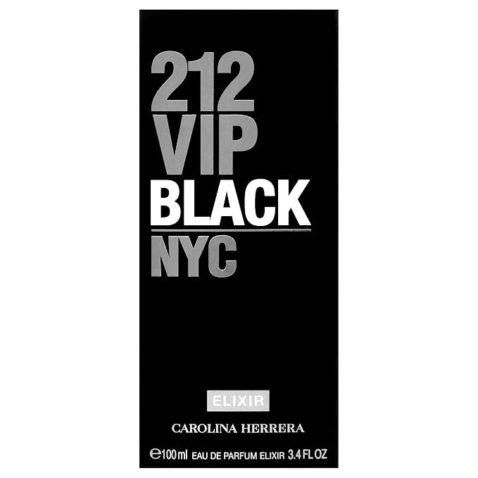 212 VIP Black Elixir by Carolina Herrera for Men - 3.4 oz EDP Spray
