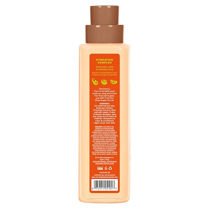 Tree Hut Tangerine Foaming Gel Body Wash, Mothers Day Gifts, Hydrating & Moisturizing Shower Gel for Smooth, Radiant Skin, Bright Citrus Scent, 18 fl oz