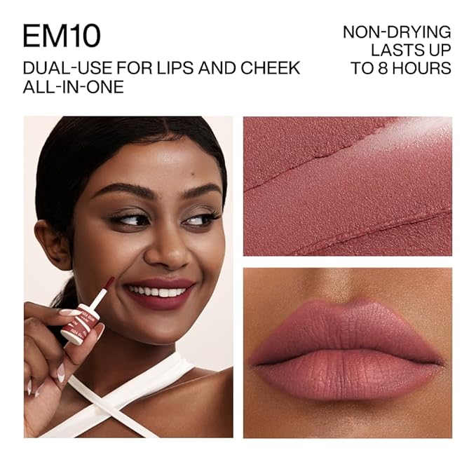 INTO YOU Matte Lipstick, Super Stay Lip Clay for Women, Waterproof, Long Lasting, High Impact Lipcolor with Lightweight Lip Mud Texture, Dual-use for Lips and Cheek, Nude Lipstick (EM10)