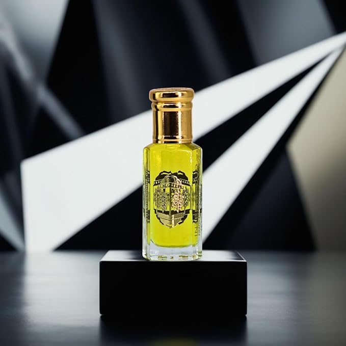 INTENSE OUD Crys Water Arabian Perfume Oil for Men, Long Lasting Alcohol-Free Concentrated Fragrance, 12ml (0.40 oz) in Black Gift Box, Misk Blend