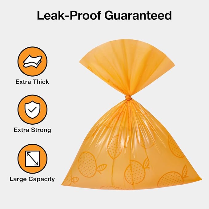 VETRESKA Citrus Scented Dog Poop Bags, 300 Counts, Leak Proof | Extra Thick and Large Pet Waste Bags for Dogs Walking and Cat Litter, 20 Refill Rolls