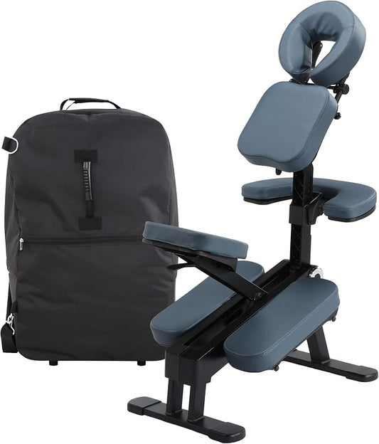 Master Massage Gymlane Portable Massage Chair – Lightweight Adjustable Tattoo Chair with 2" Cushion Foam, Ergonomic Design, Supports 600lbs, Ideal for Spa, Therapy & Beauty Use