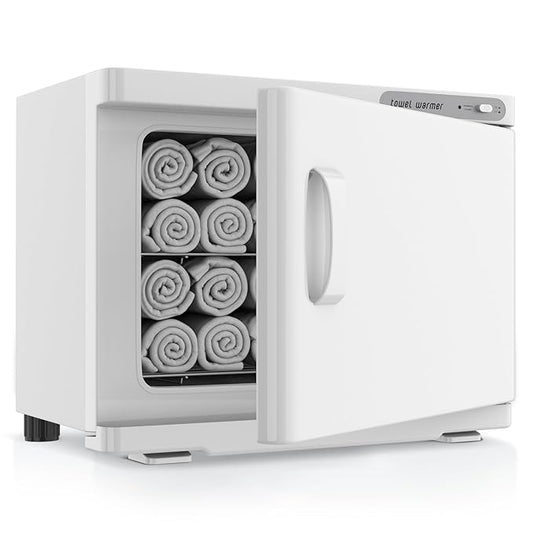 Towel Warmer Cabinet, 23L Large Hot Bath Towel Warmer Heating Use for Facial Spa, Hair Beauty, Salon Equipment and Home- White