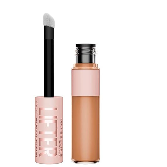 Maybelline Lifter Serum Concealer, Radiant Concealer with Full Coverage, Includes 2% Peptides + Caffeine to Hydrates & Brightens Under Eyes, 90, 1 Count