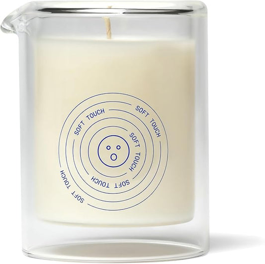 Dame Products Massage Oil Candle - Plant Based Skin & Body Candle for Sensual Massage, Moisturizing & Relaxing Aromatherapy Candle with Kava Kava - Skin Safe - Soft Touch Scent