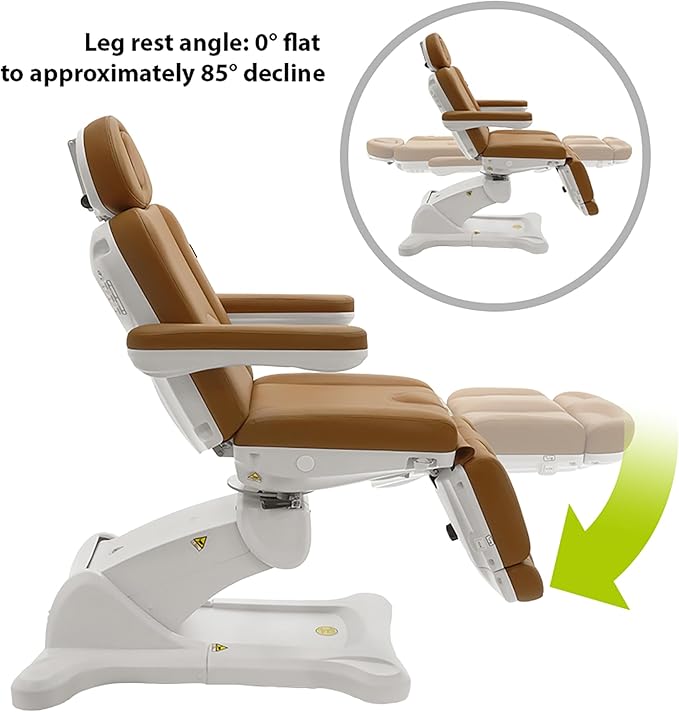 SKINACT Malibu Electric Medical Spa Treatment Table (Camel Orange)