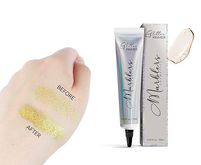 MARBLERS Holographic Face & Body Glitter [Holo Silver] 0.18oz (5g) | Fine | Non-Toxic | Vegan | Cruelty-Free | Festival, Rave & Party Makeup | Eye, Hair, Nail Polish, Eyeshadow | Nail Art | Gel Nail