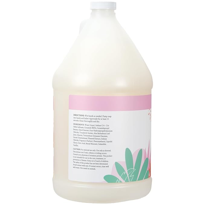 Ginger Lily Farms Botanicals Conditioning Liquid Hand Soap Refill, 100% Vegan & Cruelty-Free, Vanilla Sugar Bliss Scent, 1 Gallon (128 fl oz)