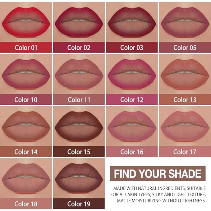 Kaely Plum Rose Gradient Matte Lipstick Lip Liner Pencil for Women, 2in1 Flawless Contour Gradual Ombre Effect Lip Pencil Makeup Waterproof, labiales mate 24 horas originales, 12