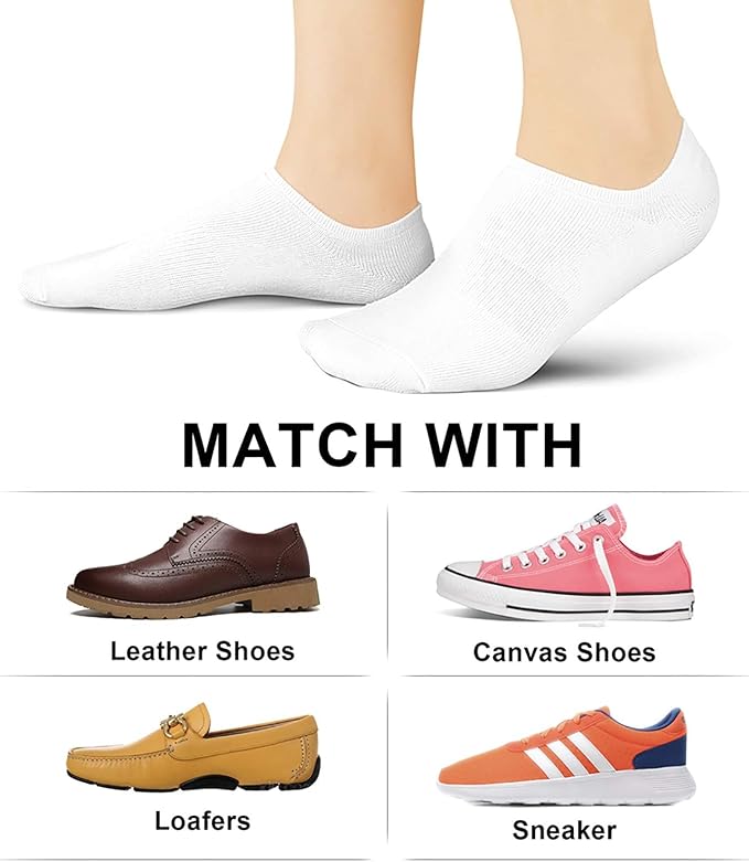 wernies No Show Socks Women Low Socks Non Slip Flat Boat Line 4/8 Pairs