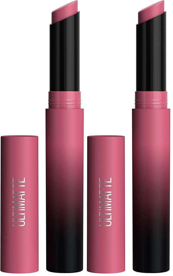 MAYBELLINE Color Sensational Ultimatte Matte Lipstick,Non-Drying,Intense Color Pigment,More Mauve,Purple Mauve Pink,(Pack of 2)