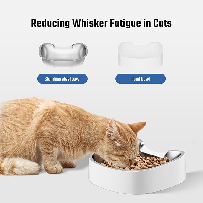 IMIPAW Automatic Cat Feeders Replacement Food Bowl (Silver)