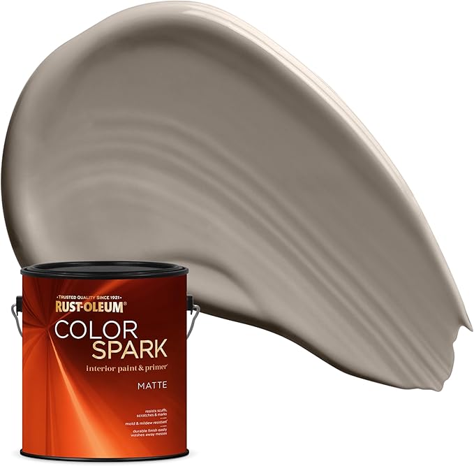 Rust-Oleum Color Spark Interior Paint and Primer in One, Matte, Hammerhead, 1 Gallon