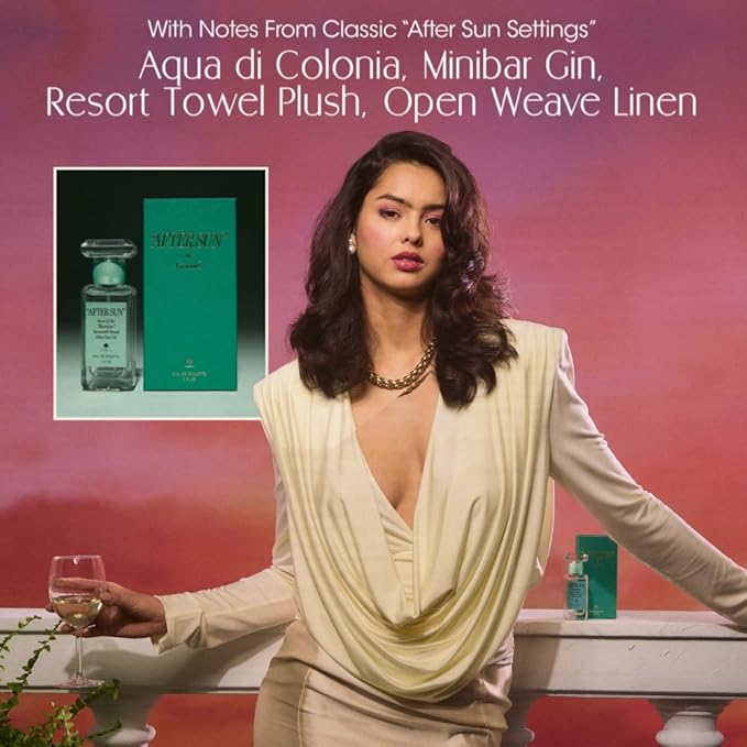 VACATION AFTER SUN Eau de Toilette Sunscreen, Blends Notes of Classic Aloe Vera Gels, Fresh Tropical Perfume, Unisex Scent of Summer Nights, Travel Size, 1 Fl. Oz.