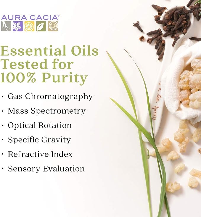 Aura Cacia 100% Pure Peppermint Essential Oil | GC/MS Tested for Purity | 120 ml (4 fl. oz.) | Mentha piperita