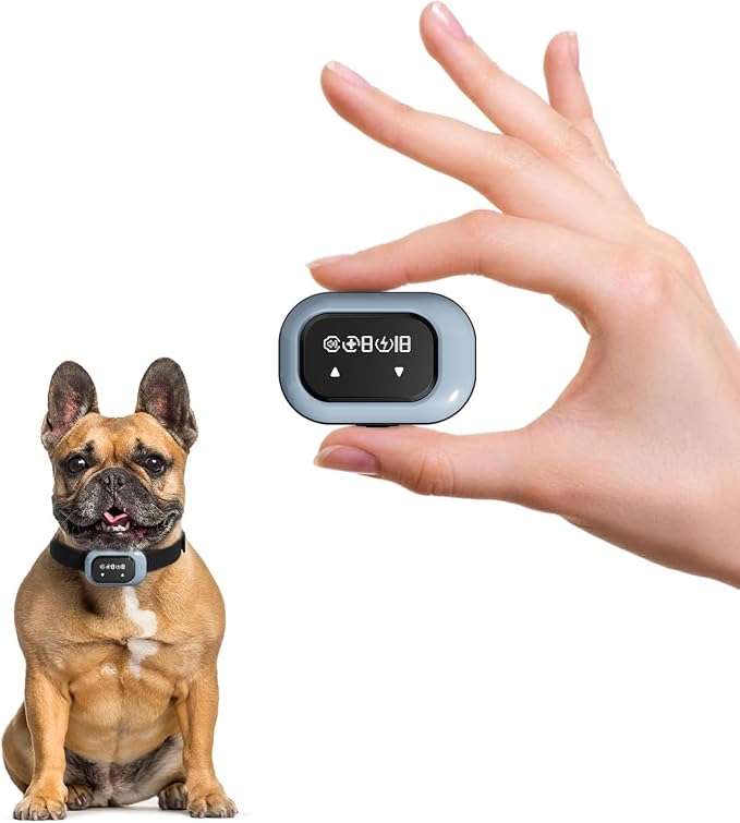 2026 Ultra-Small Bark Collar with Optional Shock, Vibration & Sound, Barking Record Collar for Small Dogs 5-15lbs, Only 1 * 1.7in & 0.8oz, Rechargeable, IPX7 Waterproof, 5 Sensitivity Levels (Blue)
