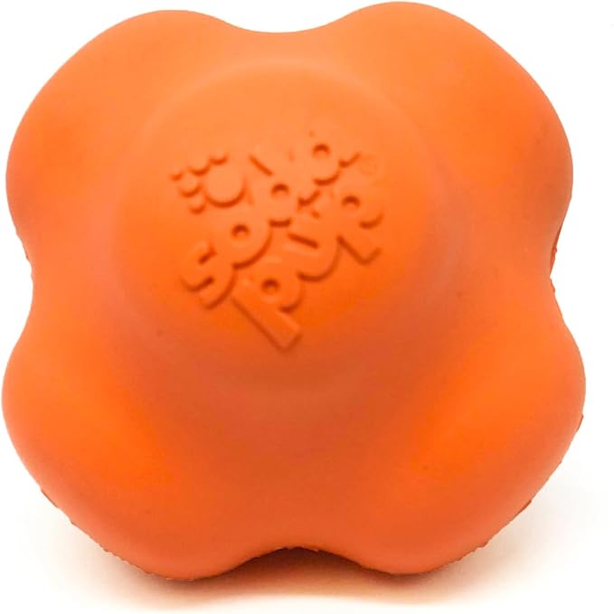 SodaPup Crazy Bounce – Durable Dog Ball Toy & Chew Toy Made in USA from Non-Toxic, Pet-Safe, Food Safe Natural Rubber Material for Bonding, Mental & Physical Exercise, Problem Chewing, & More