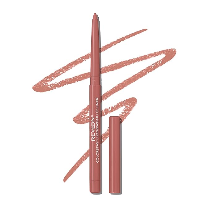 Revlon Colorstay Lip Liner Makeup with Built-in-Sharpener, Longwear Rich Colors, Stocking Stuffer for Women, 655 Rose, 0.01 oz