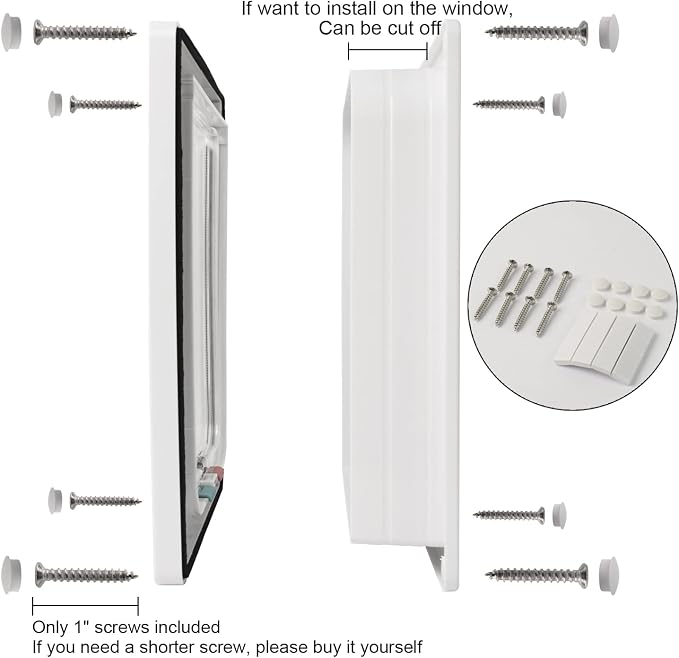 Cat Flap Door 4 Way Locking Weatherproof Pet Doors for Interior Exterior Sliding Door Doggie Door Insert