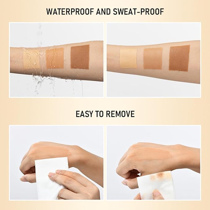 Leg Makeup Waterproof No Transfer,4 Fl Oz Leg Vein Cover up Makeup,Leg and Body Scar Cover up Makeup,Long Lasting Body Foundation,Leg Concealer for Women,Leg and Body Makeup Lotion (Brown, 4oz)