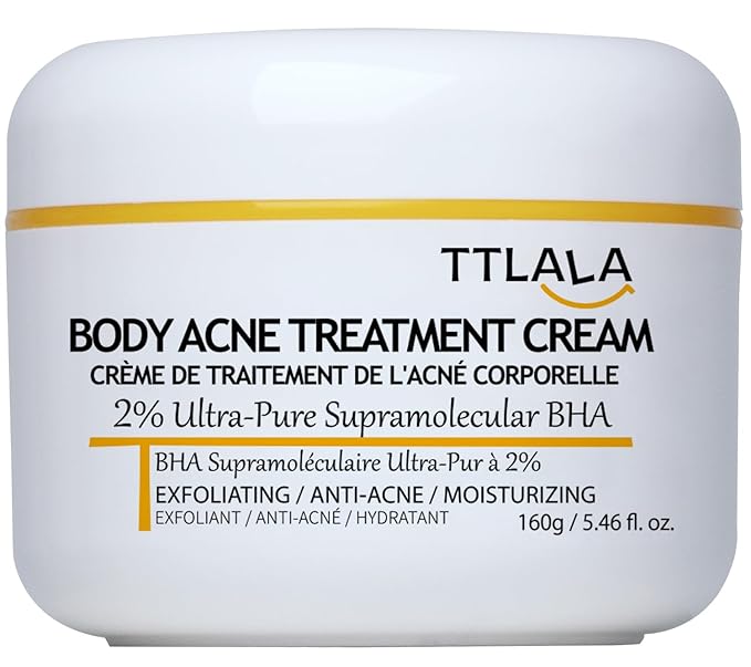 Butt Acne Clearing Treatment, Moisturizer Cream with 2% Salicylic Acid, Tea Tree Oil & Witch Hazel, Body Back Acne Treatment, Cystic Acne Treatment for Skin Delicate and Smooth 5.4oz