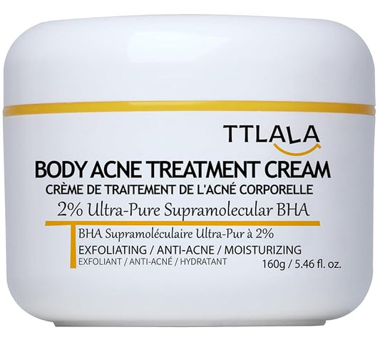 Butt Acne Clearing Treatment, Moisturizer Cream with 2% Salicylic Acid, Tea Tree Oil & Witch Hazel, Body Back Acne Treatment, Cystic Acne Treatment for Skin Delicate and Smooth 5.4oz