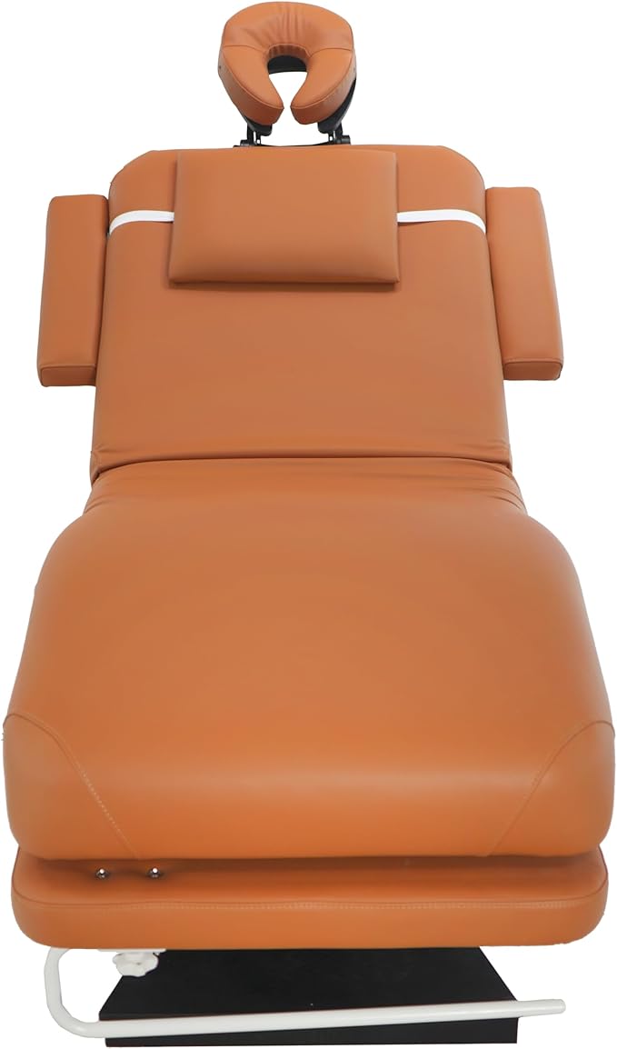 SKINACT Milo 3.0 Motor (with Independent Leg Adjustment) Electric Massage & Facial Bed/Table Camel top and Dark Brown Base