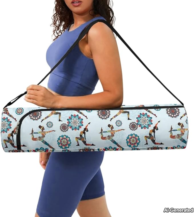 Yoga Mat Bags for Women Lightweight Gym Bag with Strap Full Zip Yoga Accessories