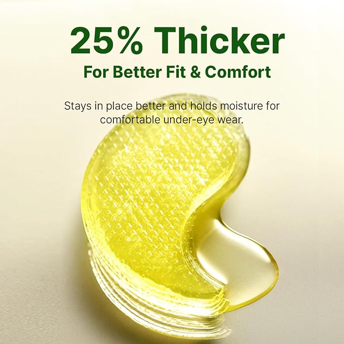 GOODAL Green Tangerine Vitamin C Eye Patches ALPHA – 25% Thicker Hydrogel Under Eye Patches for Puffy Eyes & Dark Circles, Korean Skincare, Radiant Glass Skin Look (60 Patches)