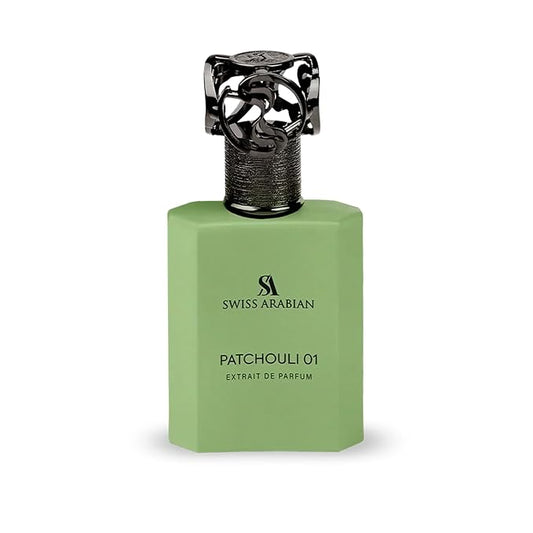 Swiss Arabian Patchouli 01 Patchouli Cologne for Men & Women – Long Lasting Modern Fougere Eau de Parfum, Lavender Mint Aromatic Notes | Heritage Collection Unisex Arabic Fragrance 50ml