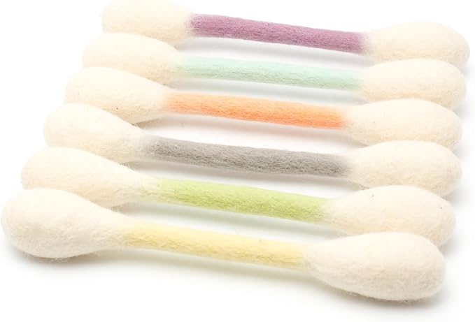 Glaciart One Swabs Cat Toys with Catnip - 6 Pk | Durable for Chew, Cute Cat Toys Interactive Kitty for Boredom, Exercise, & Play | Filled w/Organic Catnip for Anxiety & as Digestive Aid | Gift Idea