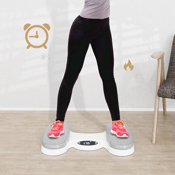 Haofy Waist Board with 4 Point Sensor Body Weight Scale for Home Gym - Large LED Display Real Time Calorie Tracking Anti Slip Base Smart Timer for Office Workout Small Space