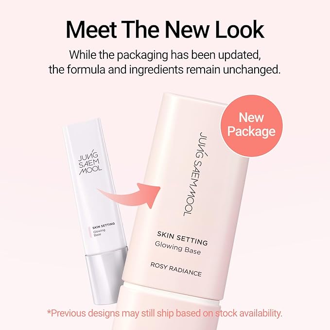 JUNG SAEM MOOL Skin Setting Glowing Base 1.35 Fl Oz, Hydrating Primer with Fine Pearls for Radiant Glow, Pore-Smoothing Pink Flower Complex, Makeup Base for Dry and Combination Skin, Korean Makeup