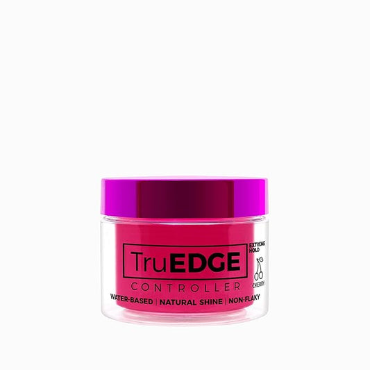 NICKA K NEW YORK Tyche TruEDGE Edge Controller – 100ml / 3.38 fl oz – Water-Based, Black Castor Oil & Hemp Seed Oil – Long-Lasting Hold, Non-Flaky, Natural Shine, 8 Fragrances (HETR12 Cherry)