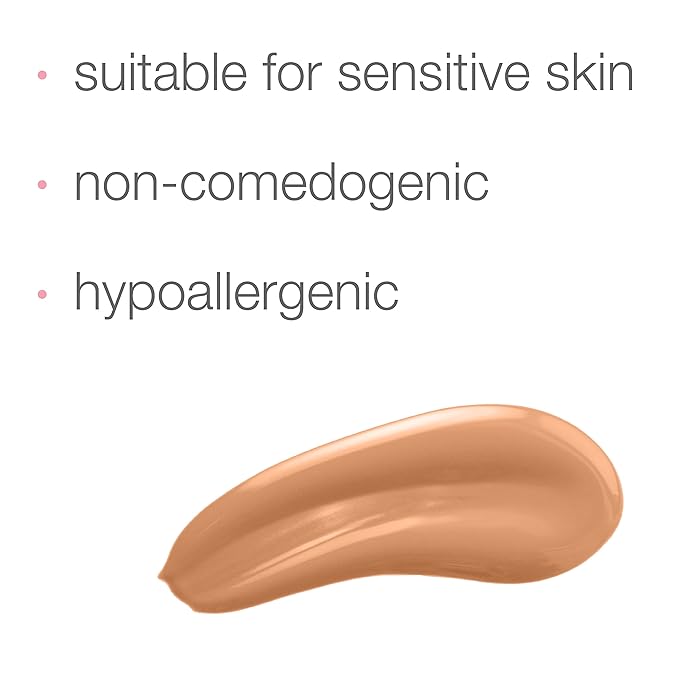 Neutrogena Healthy Skin Sensitive Skin Serum Foundation with Pro-Vitamin B5, Color Correcting & Pore Minimizing Liquid Foundation & Face Serum, Buildable Coverage, Medium/Deep 01, 1 oz