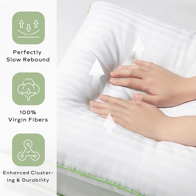 Ashler Home Deco Synthetic Down Pillow Inserts, 22x22 Down Alternative Throw Pillows Insert Sleeping Pillows with 100% Cotton Cover Decorative Pillow Stuffer for Sofa, Couch Bed(Set of 2, White)