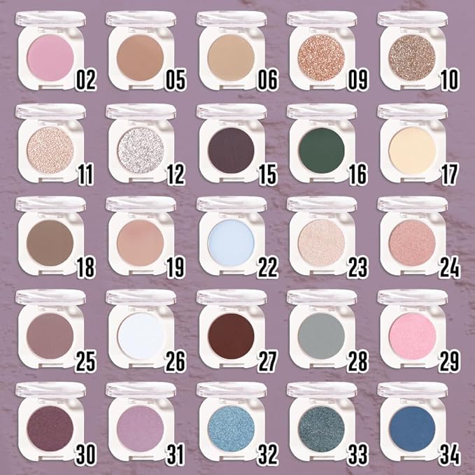 Eggplant Matte Eyeshadow Palette for Women, Single Monochrome Eye Shadow Makeup, Shiny Pressed Powder, Blendable Natural sombras para ojos, Holographic,Vegan,Travel -15
