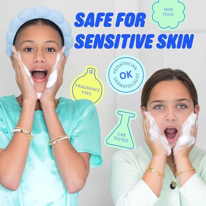 Pipa Skincare Start Young Bundle Gift Set | 3-Step Birthday Gift Skin Care Routine for Girls & Tweens 8 to 12 | Alcohol-Free & Safe | Includes Foam Face Cleanser, Face Moisturizer & Facial Mist