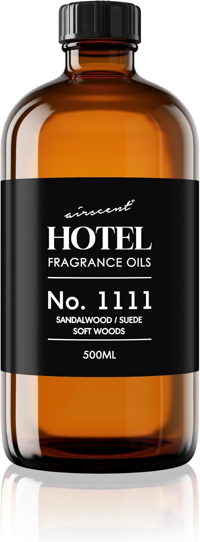 AirScent My Way Diffuser Oil No. 1111 Inspired by the 1 Hotel - 500 mL | Sandalwood Suede Soft Woods - Hotel Diffuser Oil for Ultrasonic and Waterless Diffusers and Crafting - 16.9 fl oz Bottle