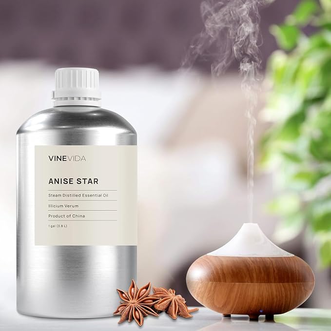 VINEVIDA Anise Star Essential Oil - Gallon Undiluted Bulk Essential Oil for DIY Candle Scents and Soap Making - 8 lbs