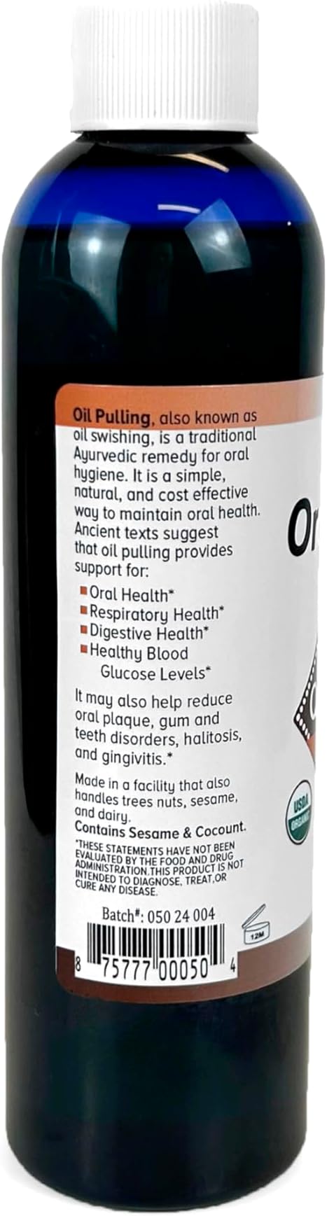 AyurBest Oral Klenz Clove/Oil Pulling, USDA Certified Organic, 8 fl oz