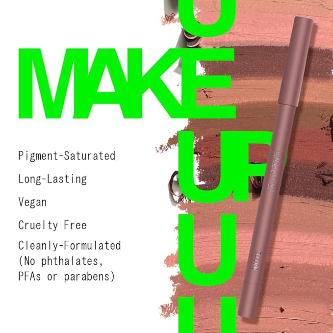 about-face Matte Fix Lip Pencil Cradled – Long-Wear, Creamy Matte Lip Liner with Hyaluronic Acid & Vitamins C & E – Vegan, Cruelty-Free, Clean Beauty – 0.042 oz (Rose Beige)