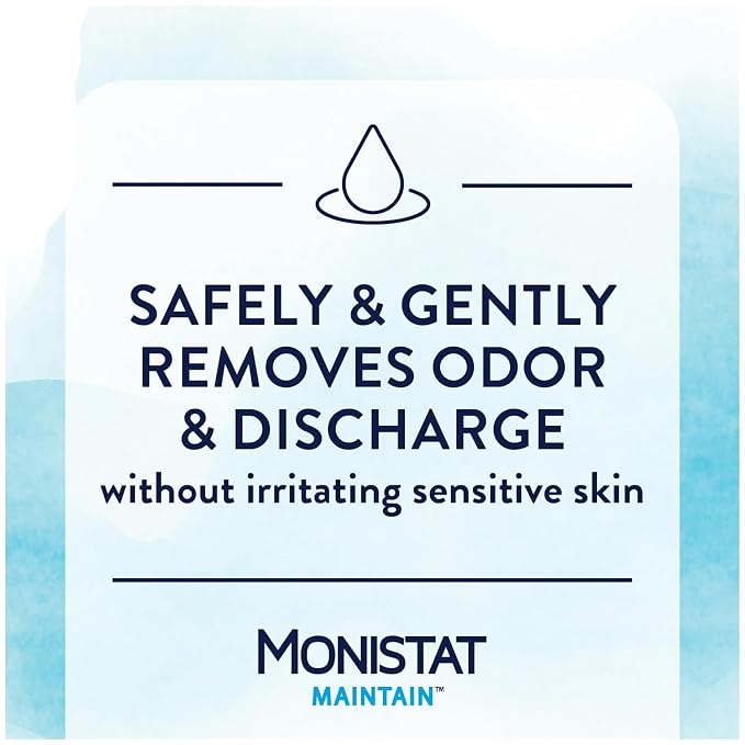 Monistat Maintain Feminine Wipes for Feminine Care, Fragrance Free, 12 CT (Pack of 3)