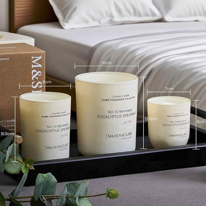 M&SENSE Natural Soy Large Candle| Forest Lodge | 16.6 oz, 95H Burn | Mini Spring Scented Candles for Relaxation,Meditation, Home Décor | for Bedroom, Office, Party